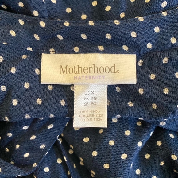 Cute polka dot Maternity top, 3/4 length sleeves, size XL - Picture 2 of 8